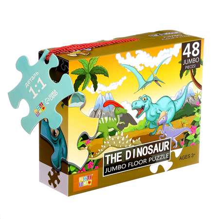 Напольный пазл Puzzle Time «Весёлые динозаврики» 48 деталей
