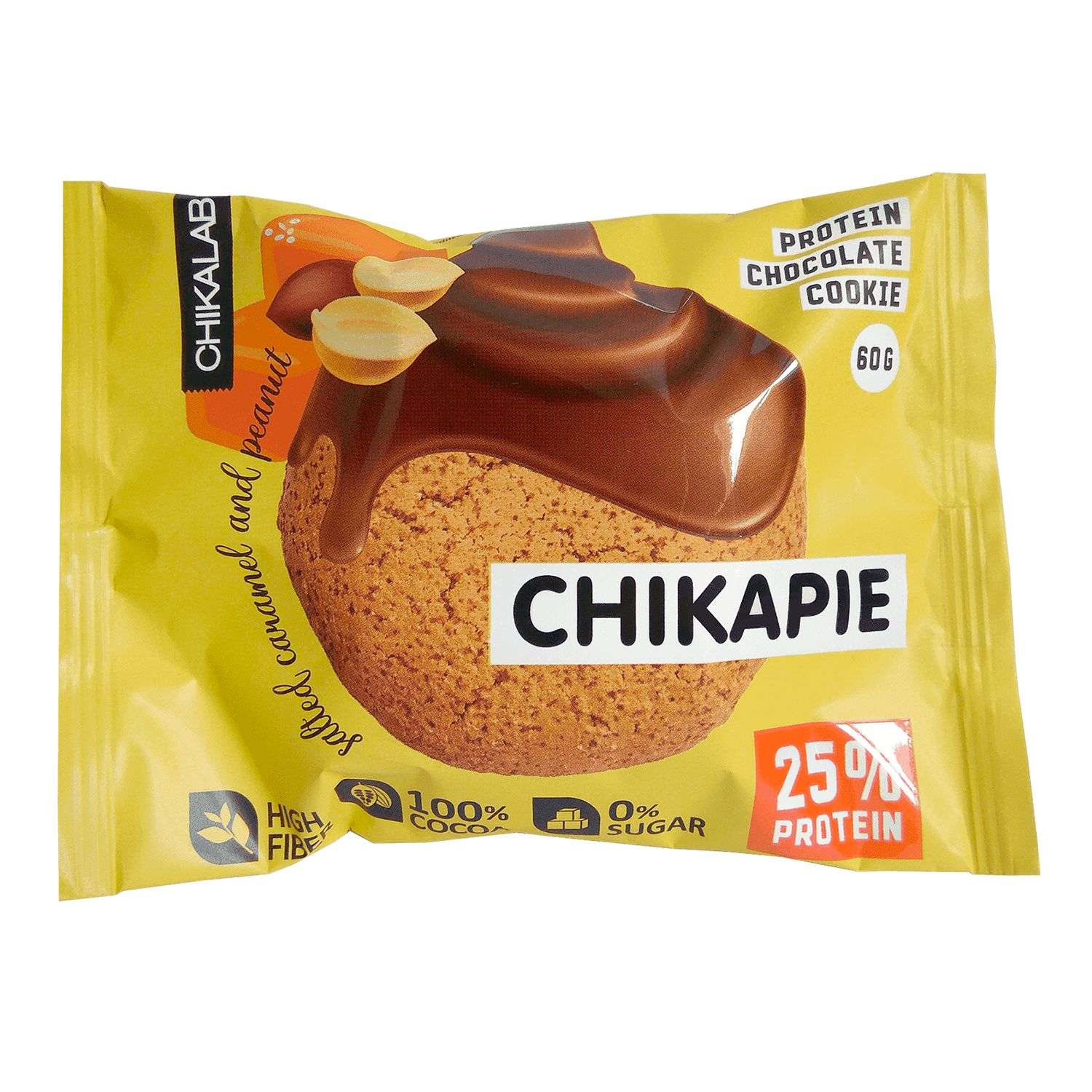 Печенье Chikalab протеиновое арахисовое глазированное 60г - фото 1