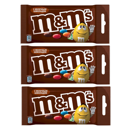 Драже M&MS с молочным шоколадом 3 шт по 45 г