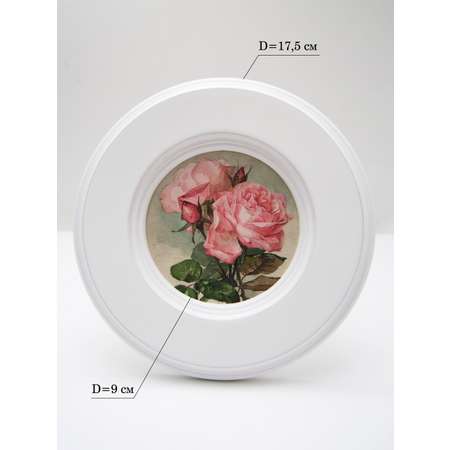 Картина в круглой раме 17.5 см Elenadecor Цветы