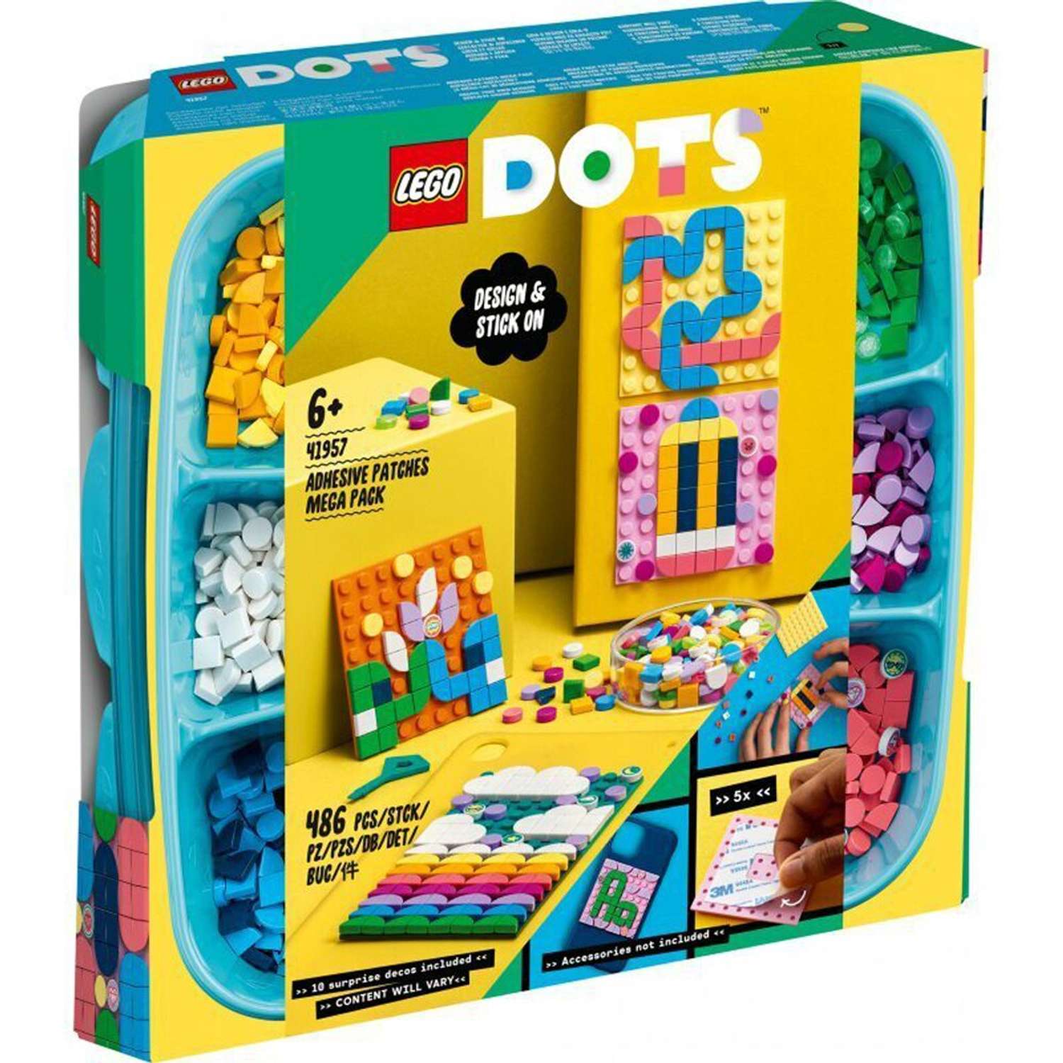 Конструктор LEGO DOTS 41957 Большой набор пластин-наклеек с тайлами - фото 1