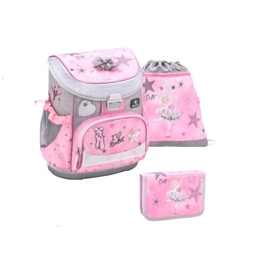 Школьный ранец BELMIL Mini-Fit Ballet Light Pink с наполнением серия 405-33/38/SET - фото 1