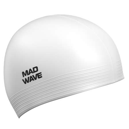 Шапочка для плавания латексная Mad Wave Solid M0565 01 0 02W белая