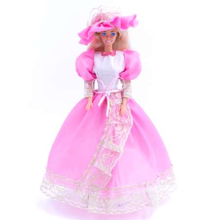 Бальное платье Модница для куклы 29 см из шелка 1503 розовый
