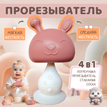 Прорезыватель Baby Code Грибочек пыльная роза