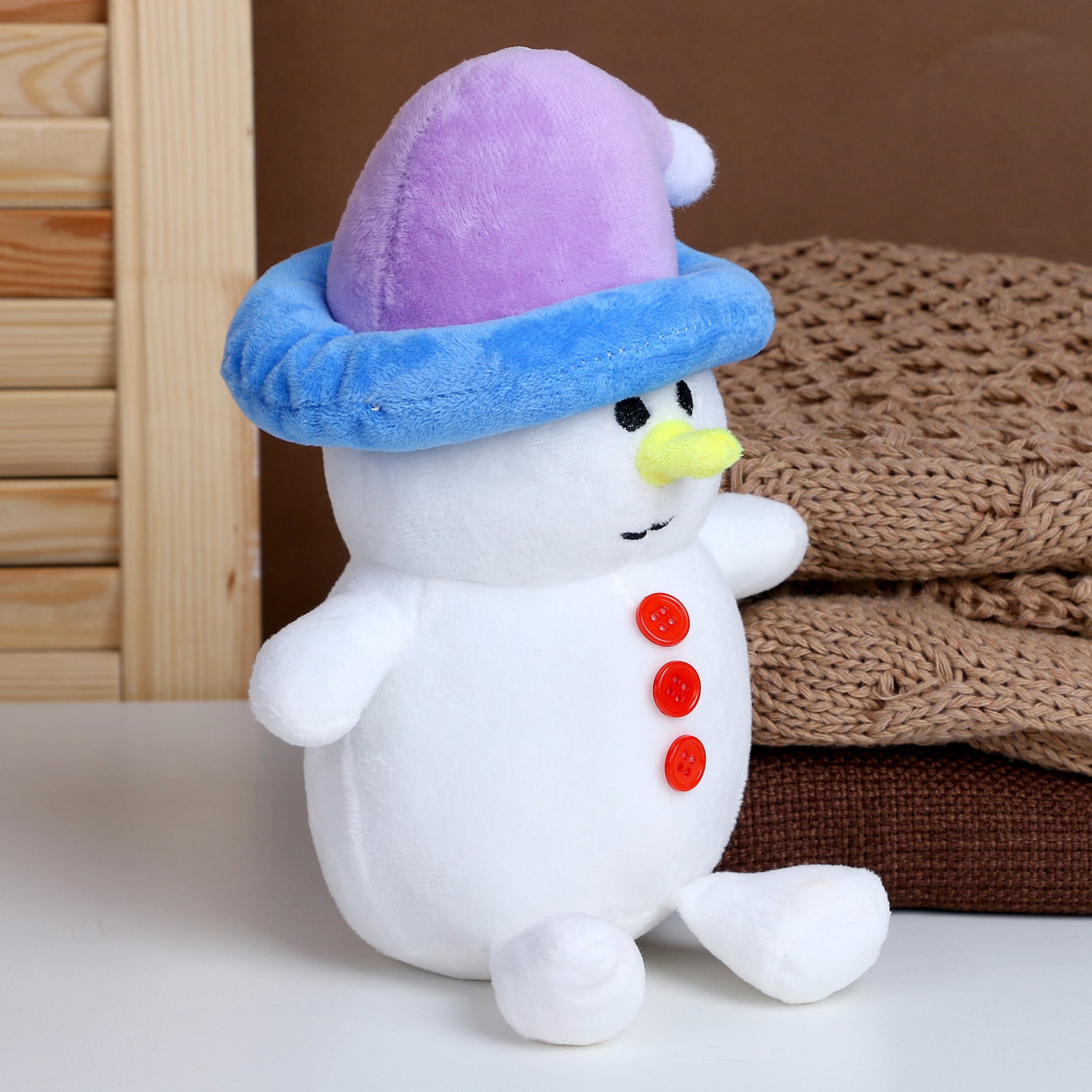 Мягкая игрушка Sima-Land «Снеговик» 18 см - фото 4