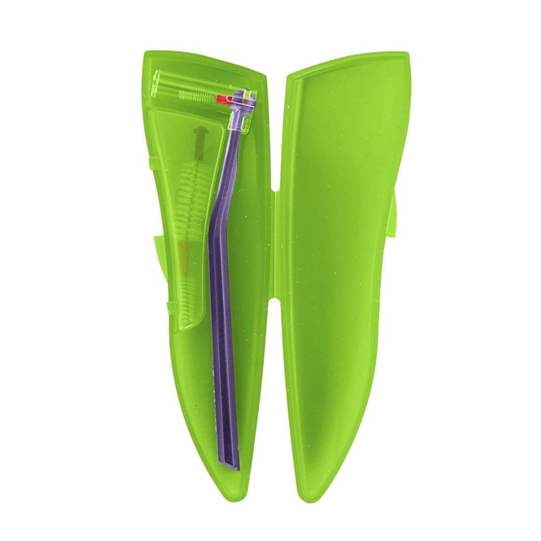 Набор для полости рта Curaprox ортодонтический для гигиенического ухода с держателем UHS 470 зеленый - фото 2