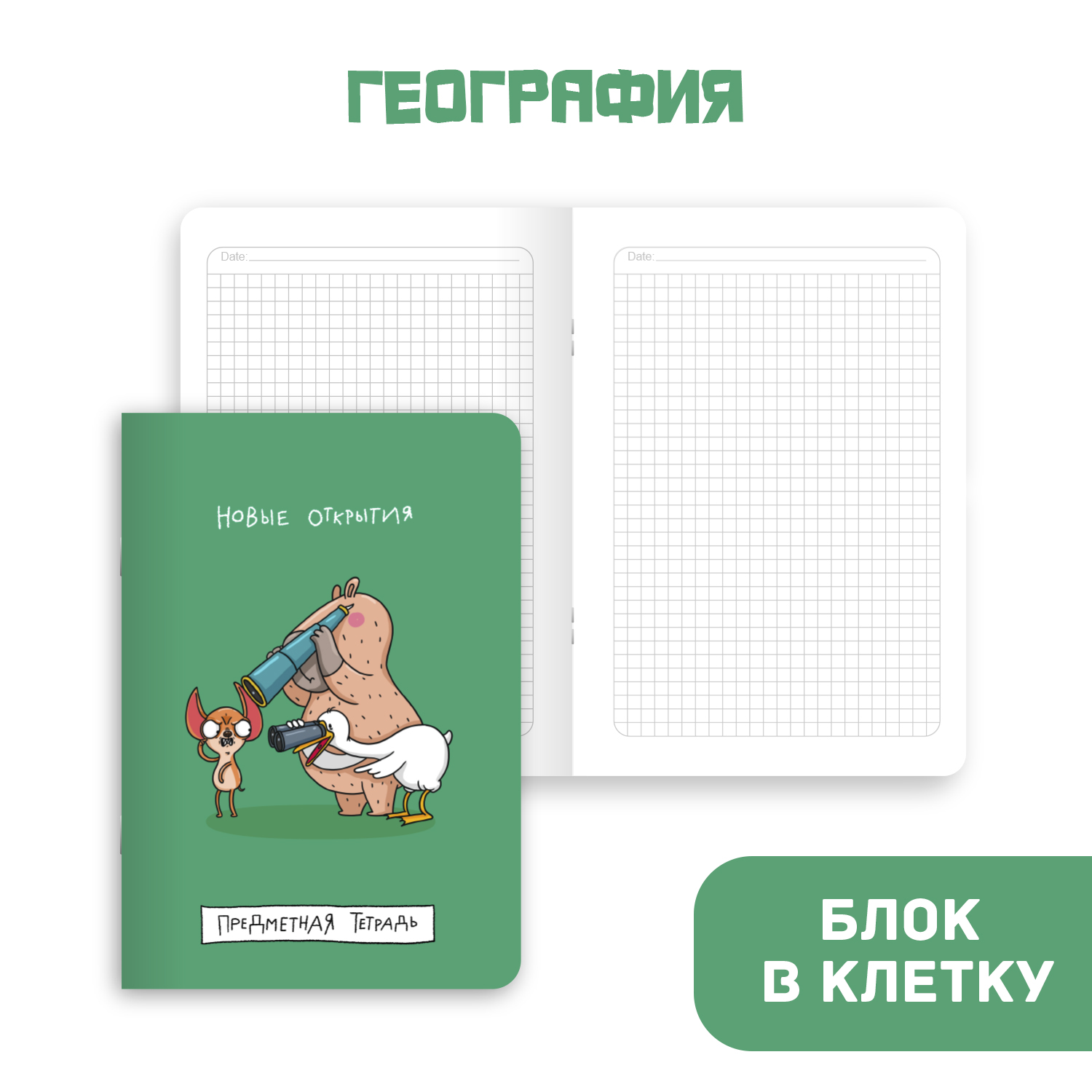 Тетрадь Проф-Пресс в клетку 40 л А5 набор из 4 шт Школа в тренде ИнЯз+география+история+литература - фото 3