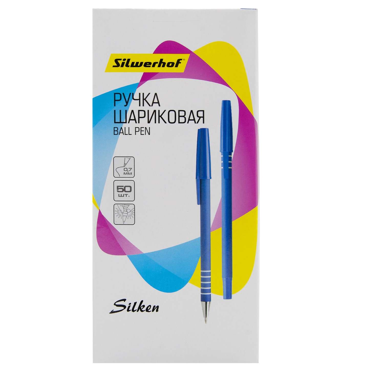 Ручка шариковая Silwerhof Silken 0.7 Синий 1206602 - фото 2