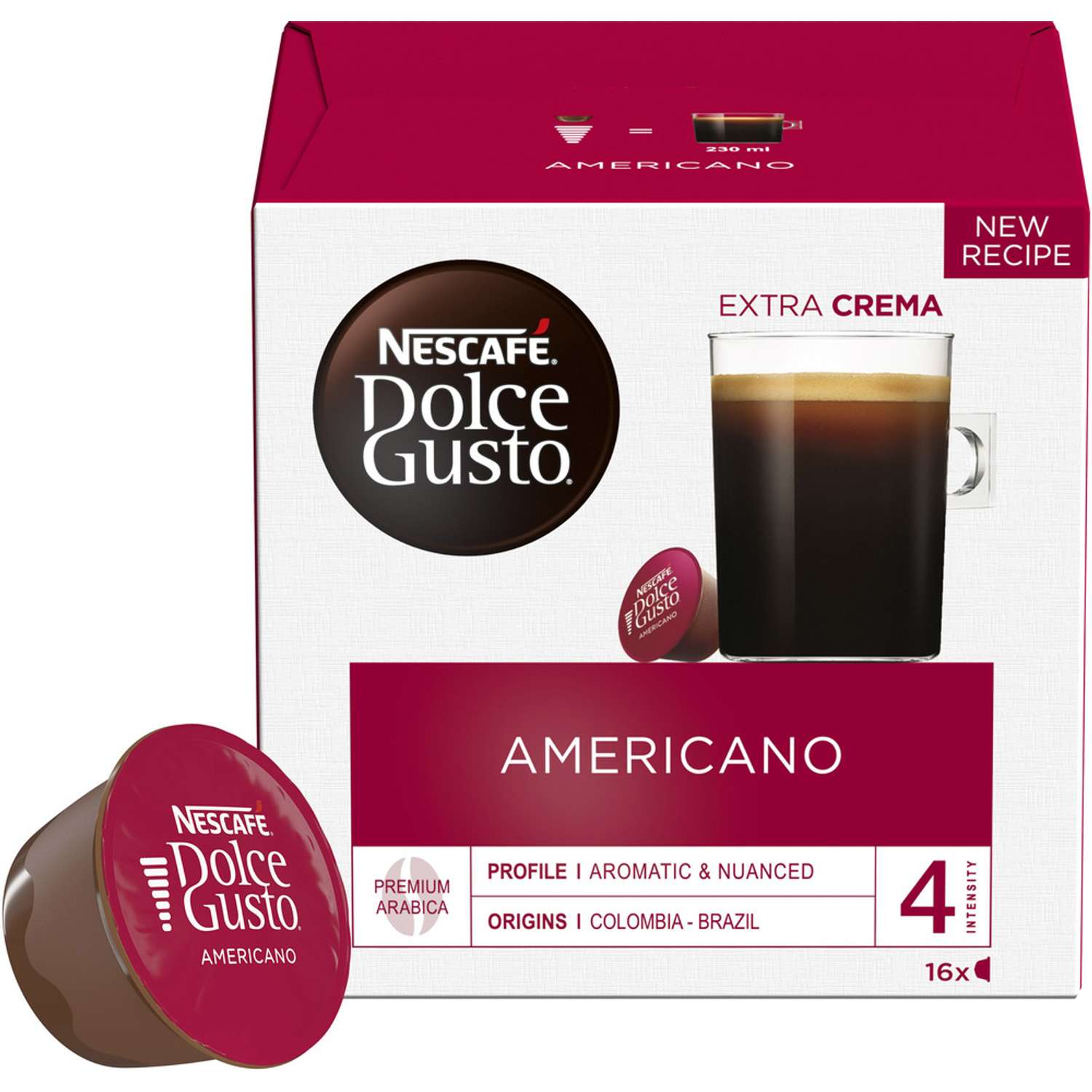 Кофе в капсулах Nescafe Dolce Gusto Americano 16 капсул - фото 1