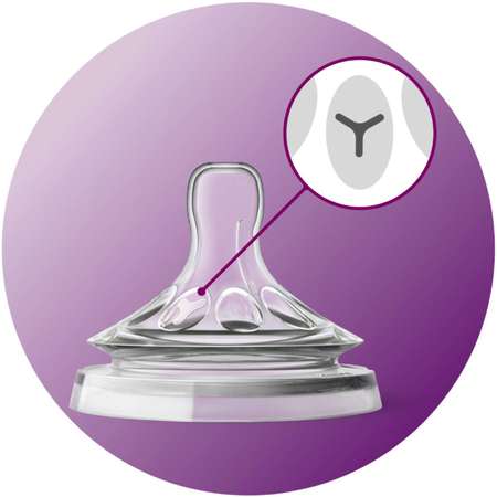 Соска Philips Avent Natural силикон (для густых жидкостей) 2 шт.