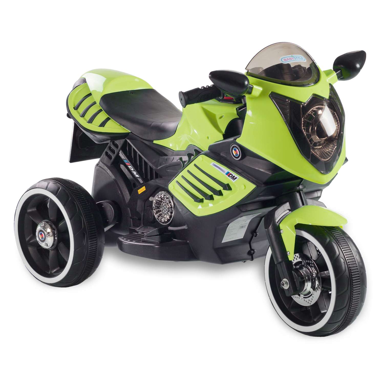 Мотоцикл BABY STYLE на аккумуляторе салатовый - фото 1