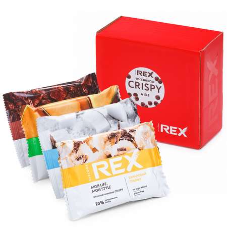 Протеиновое печенье ProteinRex Crispy Ассорти мини 4шт