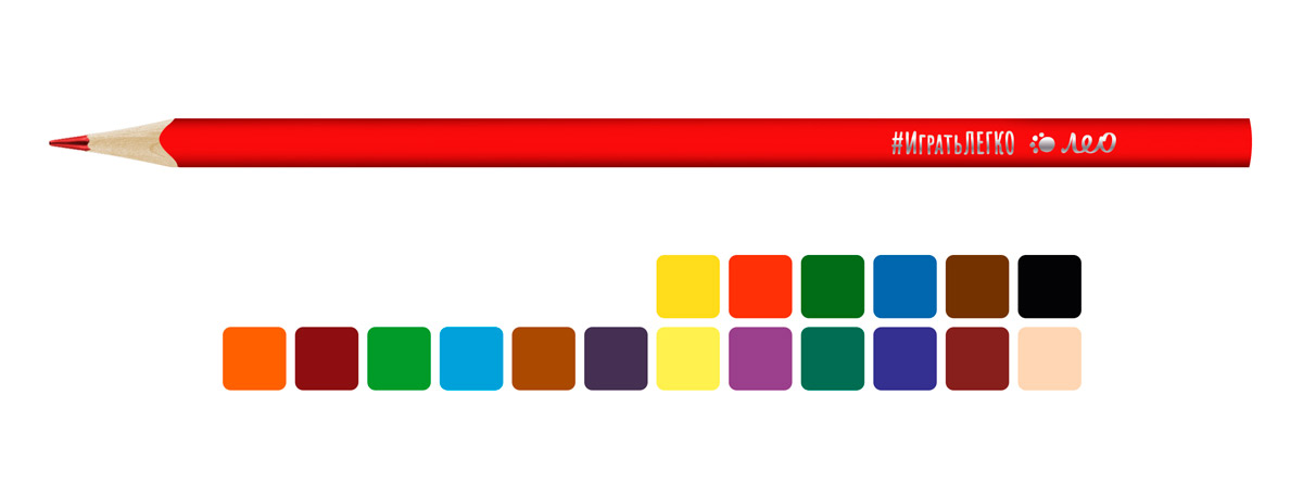 Цветные карандаши Лео Играй LGCP-18 Набор цветных трехгранных карандашей заточенный 18 цв. . - фото 2