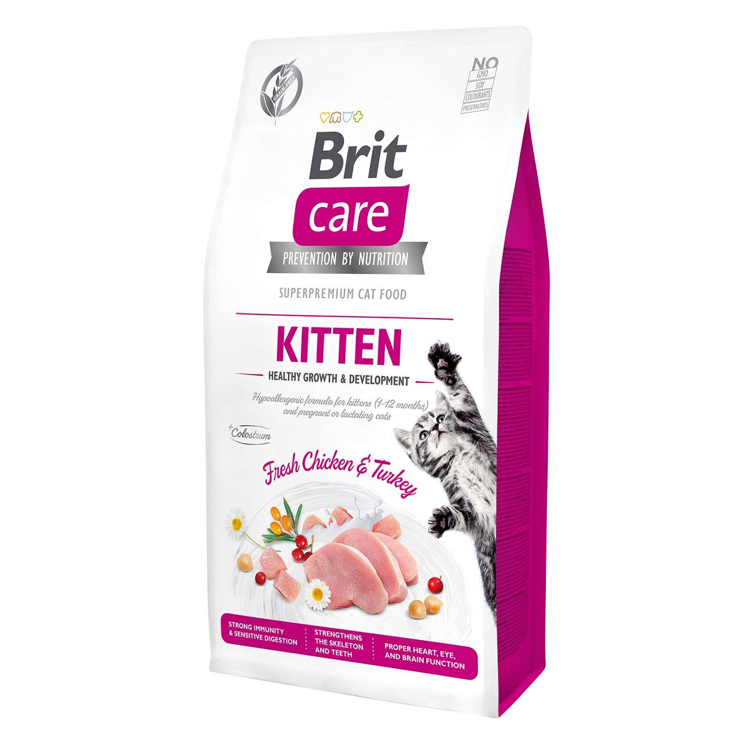 Корм Brit 7кг Care GF Kitten Healthy Growth Development для котят и беременных и кормящих кошек - фото 1
