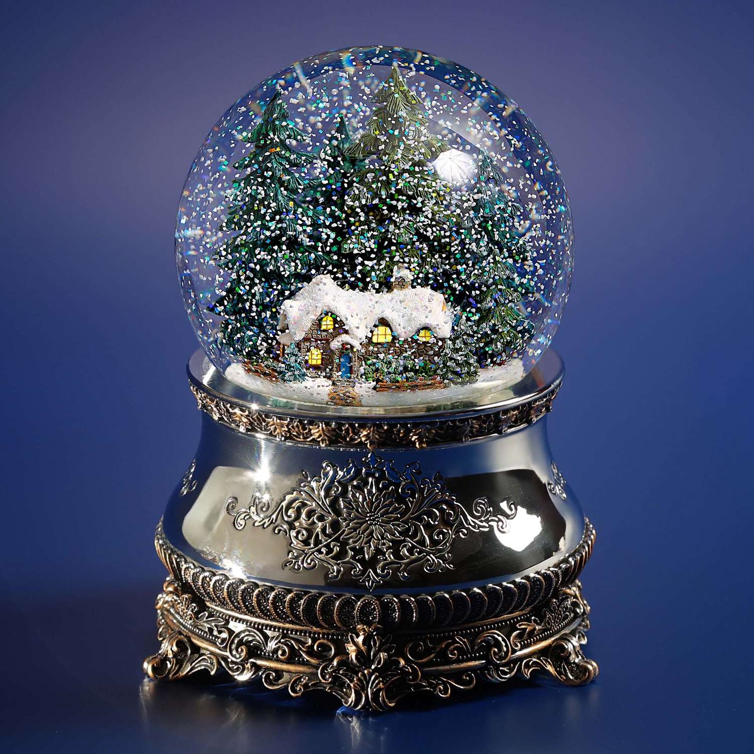 Стеклянный снежный шар Glassglobe Охотничий домик - фото 1