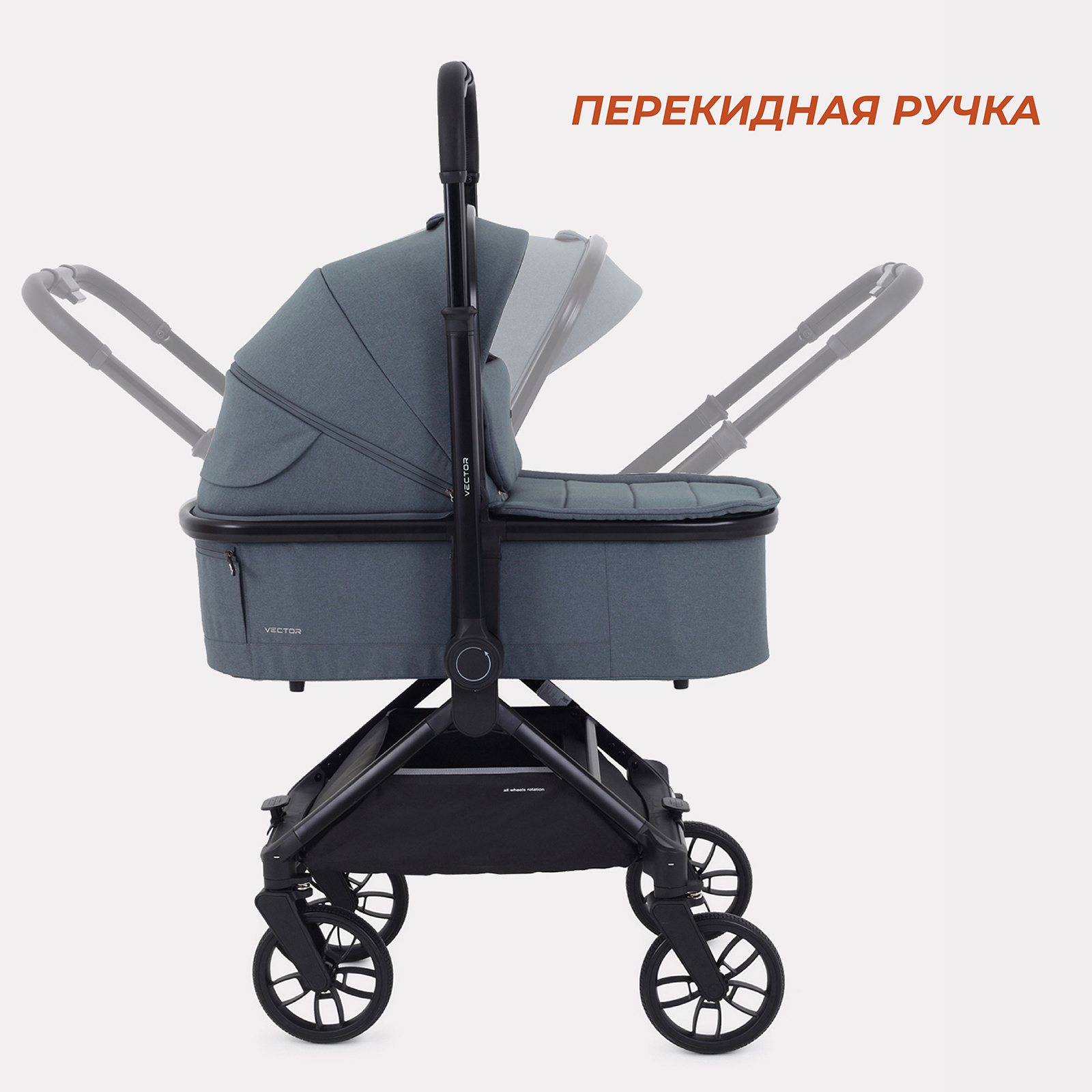 Коляска всесезонная 2в1 Rant Vector RA322 Grey - фото 4