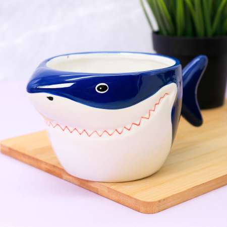 Кружка керамическая iLikeGift Whale blue