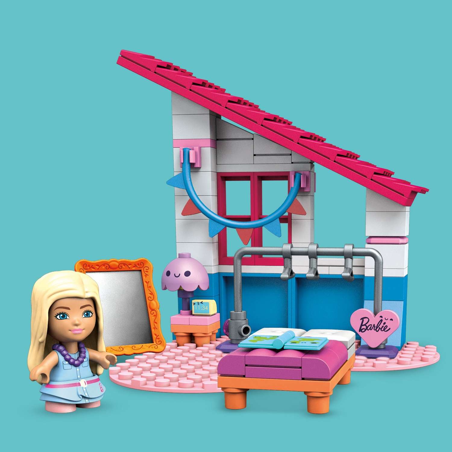 Конструктор Mega Construx Barbie Домик мечты блочный - фото 8