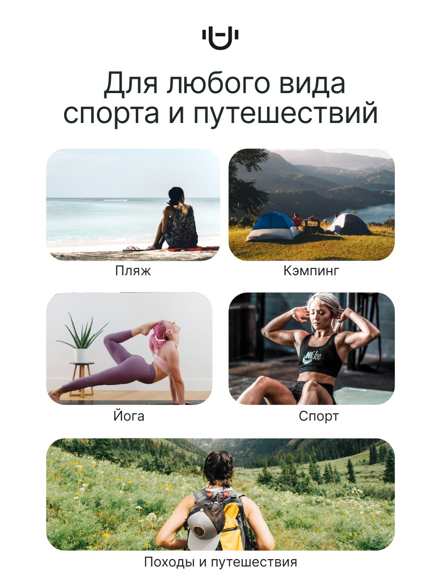 Полотенце спортивное Urbanfit темно-синий размер 50х100 см - фото 6