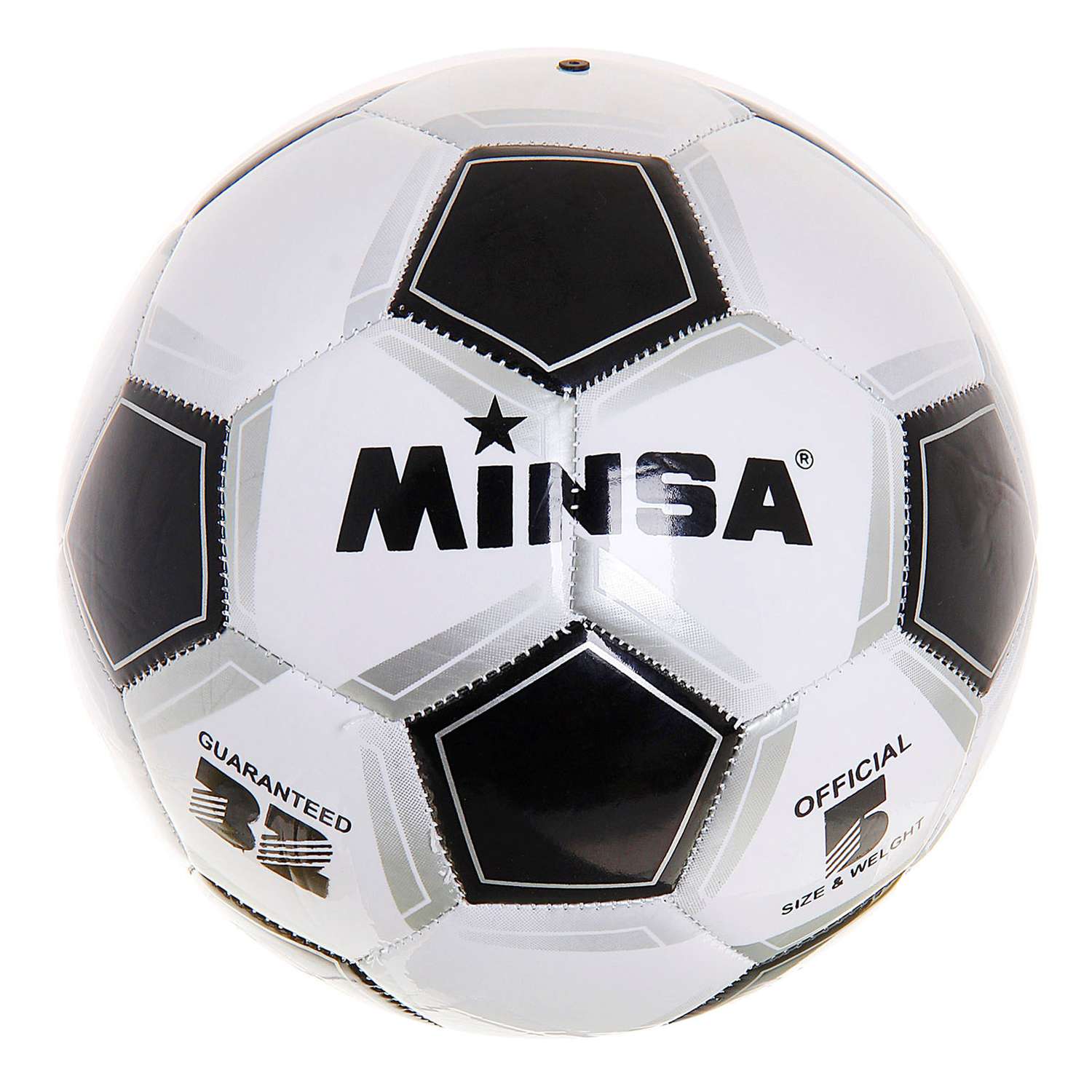 Мяч футбольный MINSA 3 подслоя машинная сшивка - фото 1