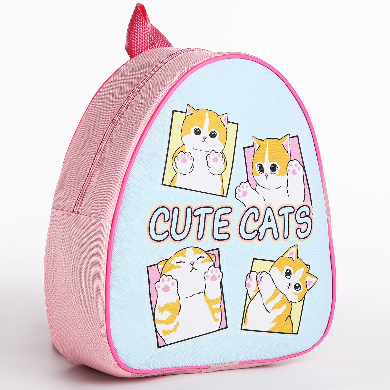 Рюкзак детский NAZAMOK «Милые котята» 23 х 20.5 см см отдел на молнии цвет красный - фото 2