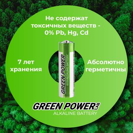 Батарейки GREEN POWERlab LR03 AAA BOX40 alkaline 1.5V