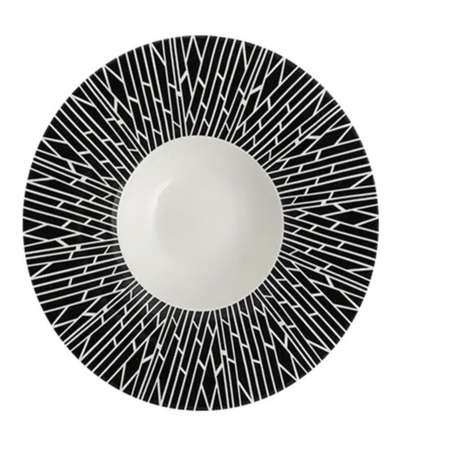 Тарелка ZDK цвет черный и белый D28.8см
