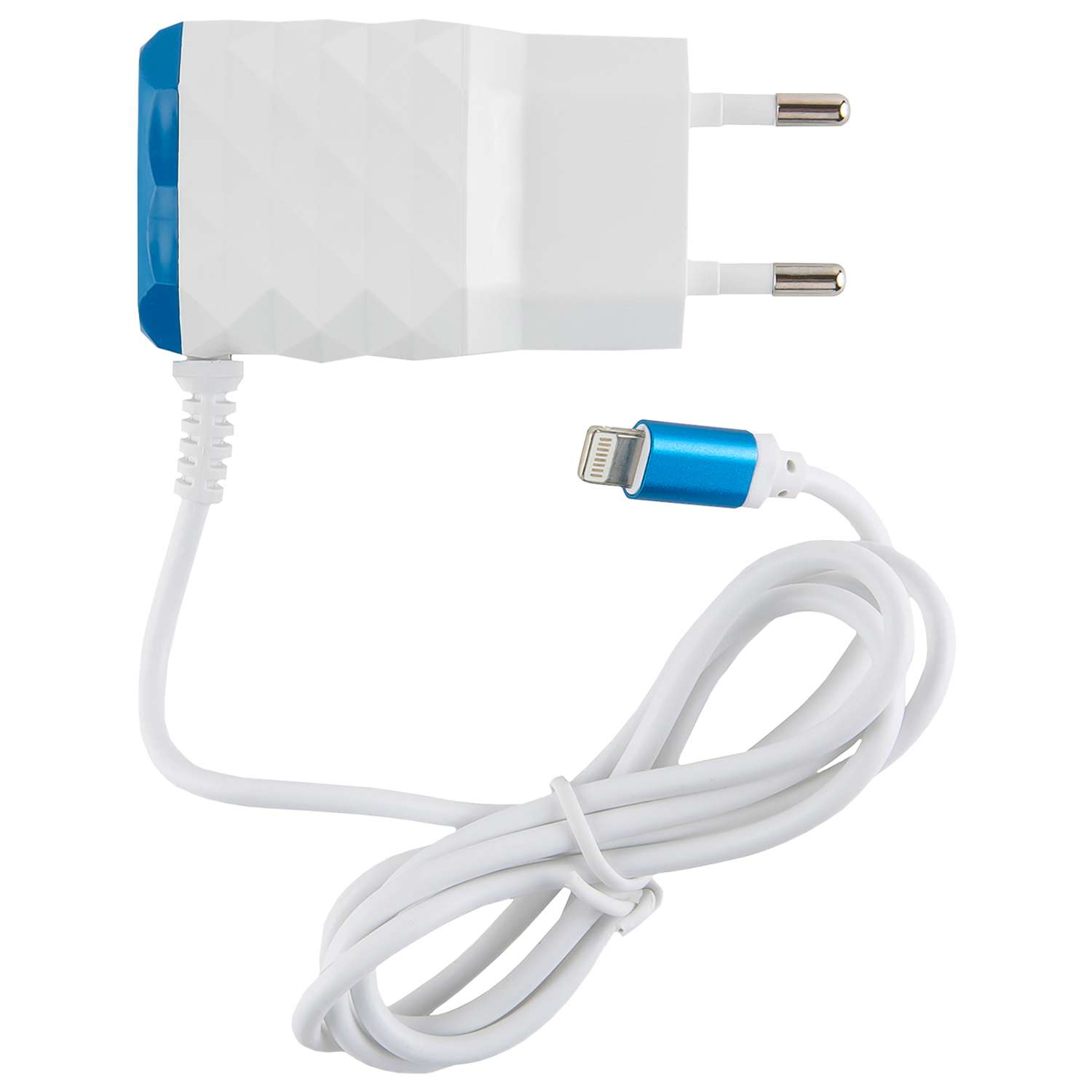 Зарядное устройство RedLine 2 USB+8pin для Apple модель NC-2.1AC 2.1A синий - фото 1