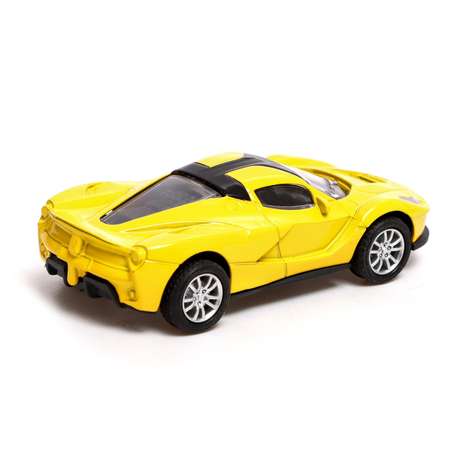 Машина Автоград металлическая «Спорт» инерционная масштаб 1:43 цвет жёлтый