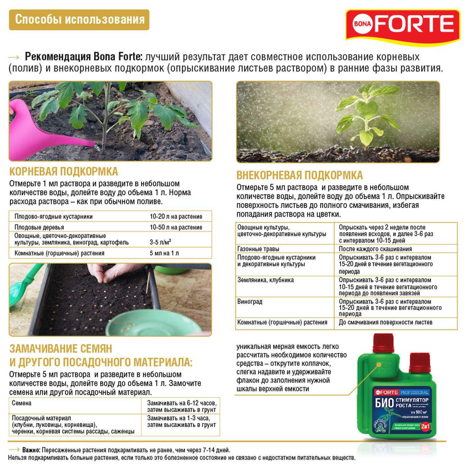 Удобрение Bona Forte Био-стимулятор роста натуральный 100 мл - фото 2