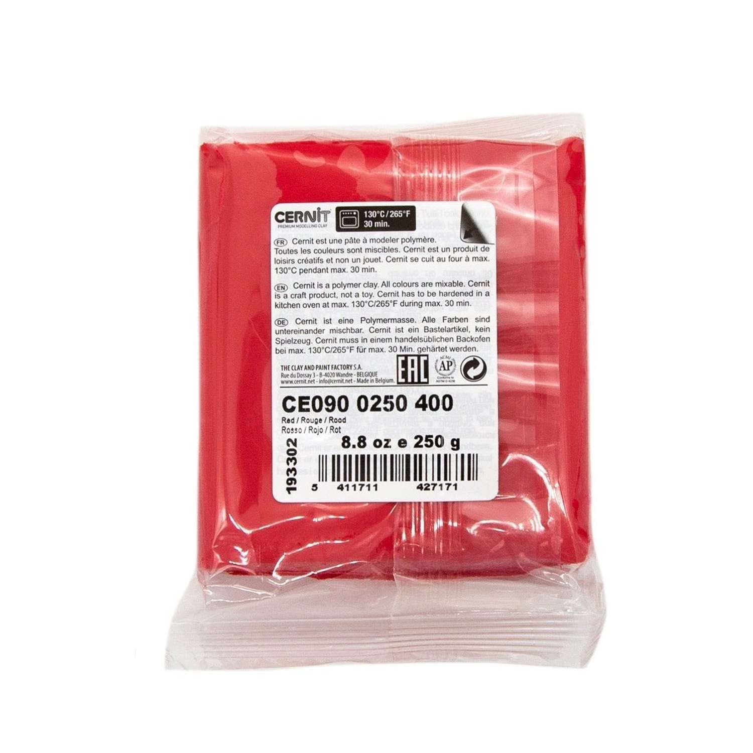 Pasta polimerica Cernit - rosso Number One 250g