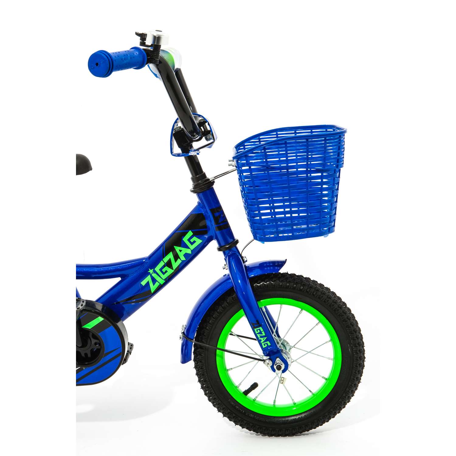 Велосипед ZigZag 12 CLASSIC синий С РУЧКОЙ - фото 8