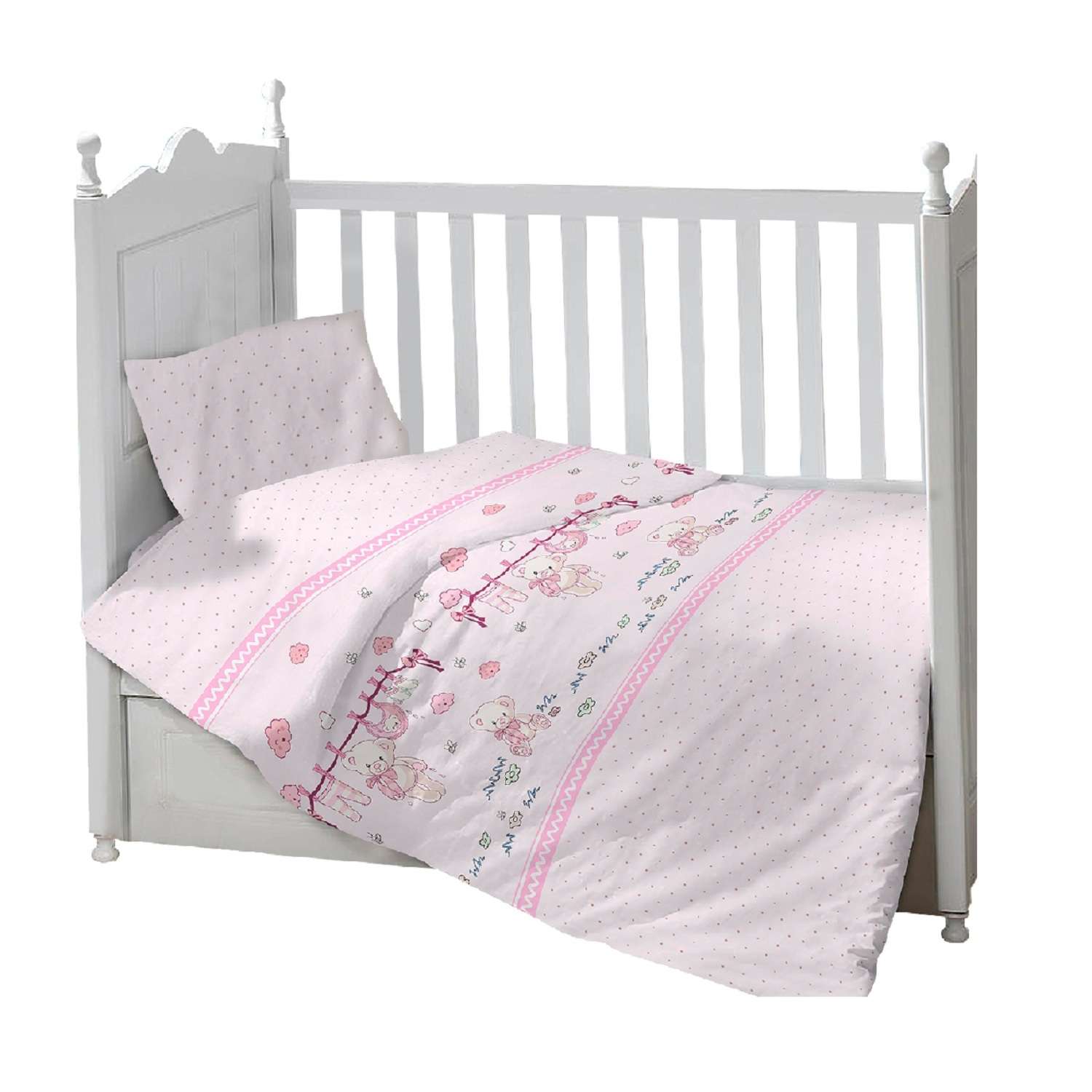 Комплект в кроватку Sweet Baby Gioco Piccolo 3предмета Розовый - фото 1