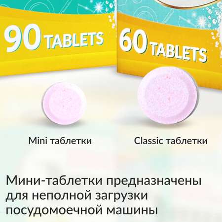 Таблетки для ПММ Jundo Vitamin C 90 шт в мини-формате 3 в 1 с витамином С и активным кислородом
