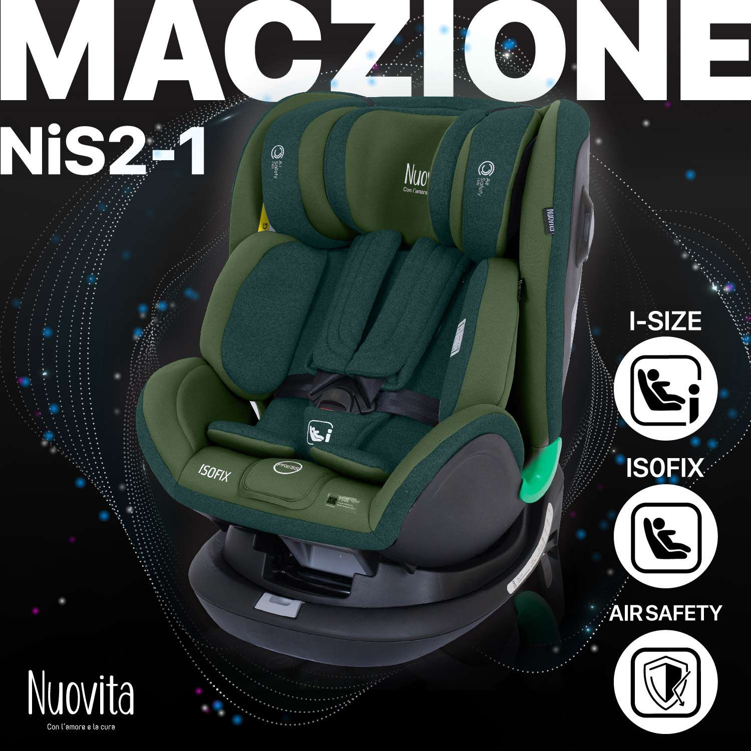 Автокресло Nuovita Maczione NiS2-1 Зелёный - фото 2