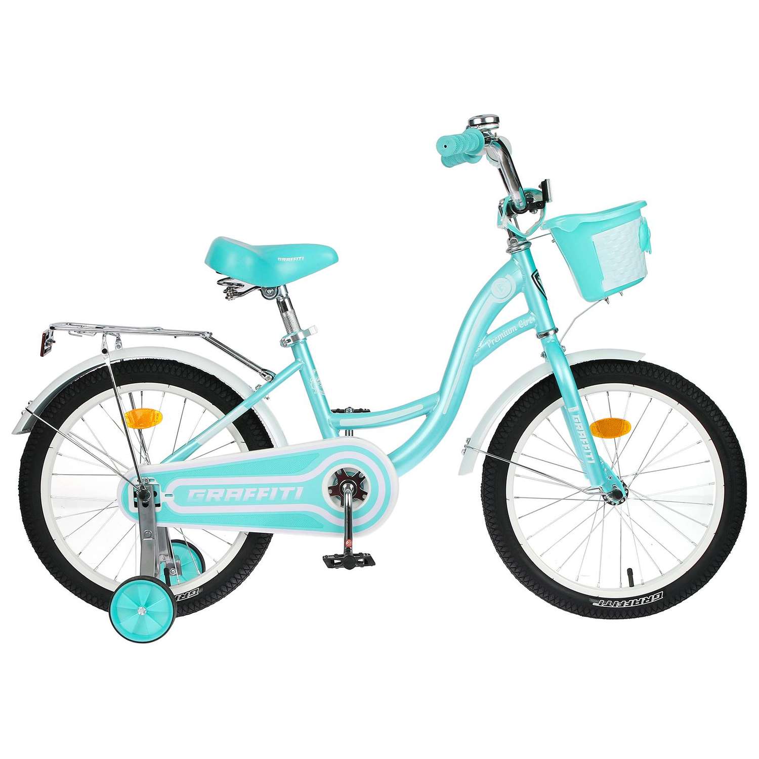 Велосипед GRAFFITI 18 Premium Girl цвет мятный/белый - фото 1
