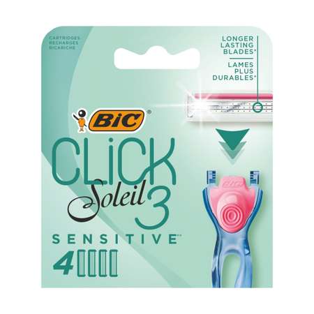 Сменные кассеты для бритвы BIC SOLEIL CLIC 3 4 шт