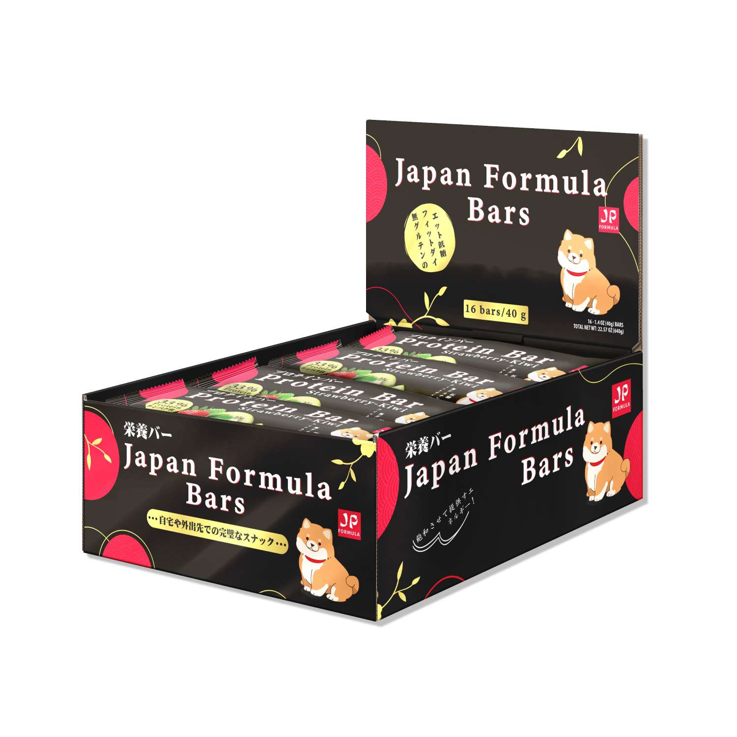Протеиновые батончики набор Japan Formula 16 штук вкус Клубника-киви - фото 1