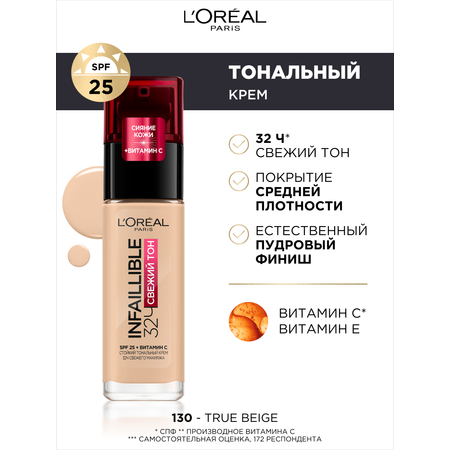 Тональный крем LOREAL INFAILLIBLE Свежий тон оттенок 130