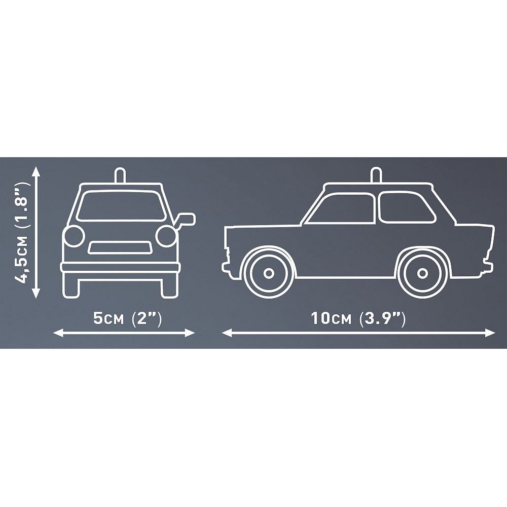 Конструктор COBI Автомобиль Trabant 601 Polizei 82 деталей - фото 4