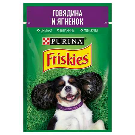 Корм для собак Friskies говядина-ягненок пауч 85г