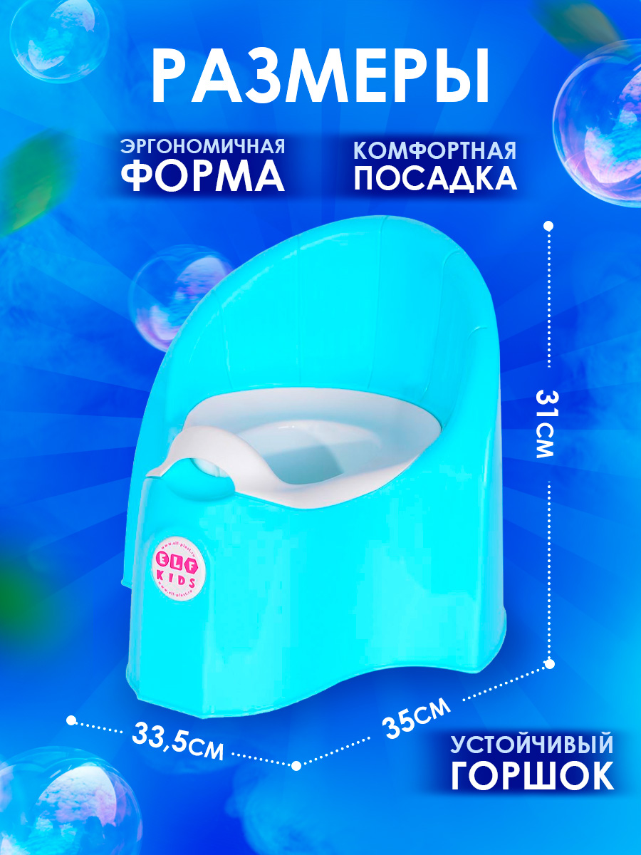 Горшок детский elfplast Junior бирюзовый - фото 2