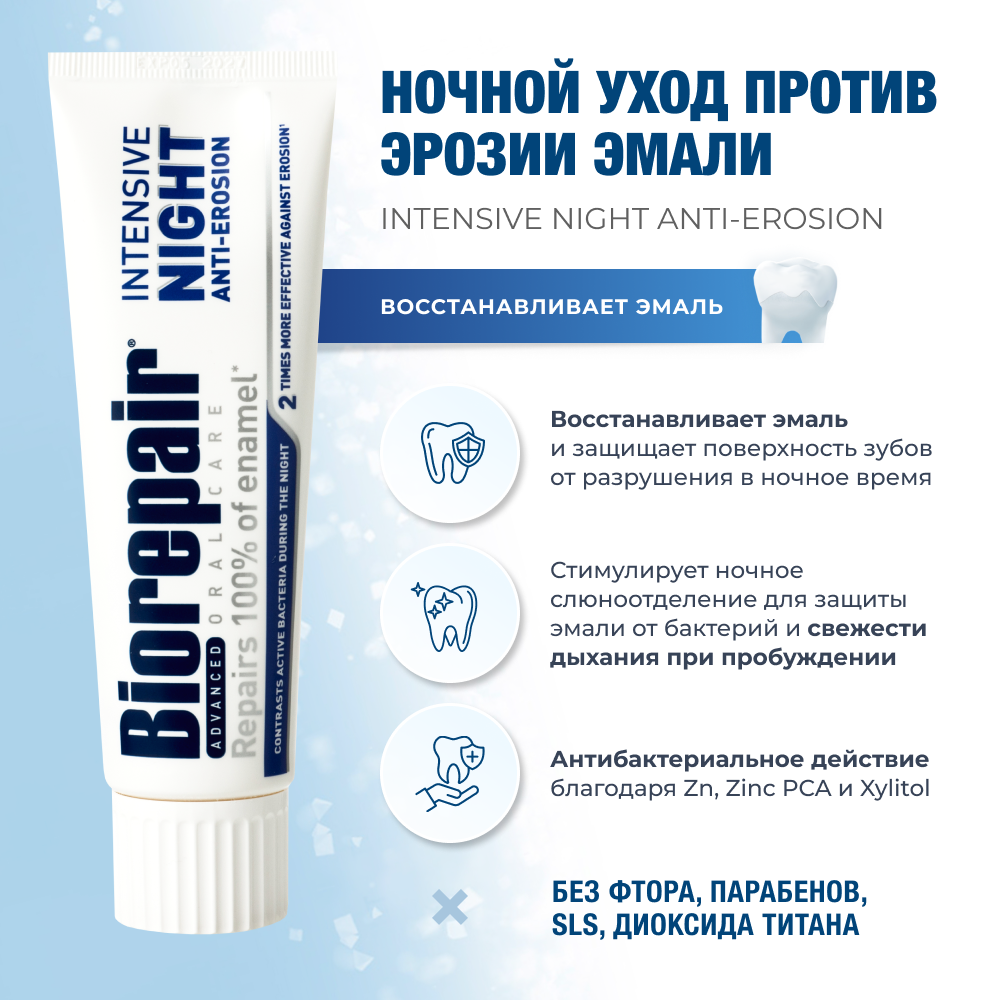 Зубная паста Biorepair Intensive Night Repair Ночное восстановление - фото 2