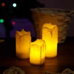 Свеча BABY STYLE декоративная рождественская LED 3 шт