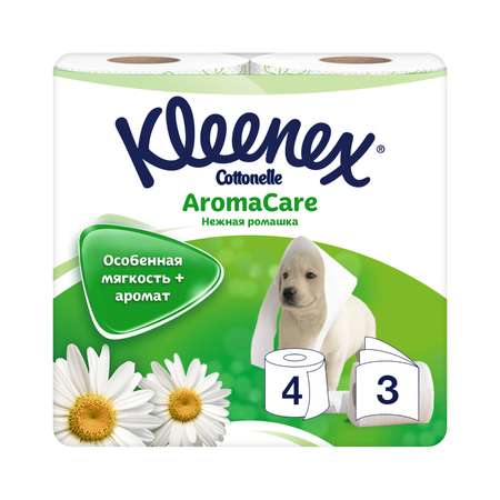 Туалетная бумага Kleenex Нежная ромашка 3слоя 4рулона