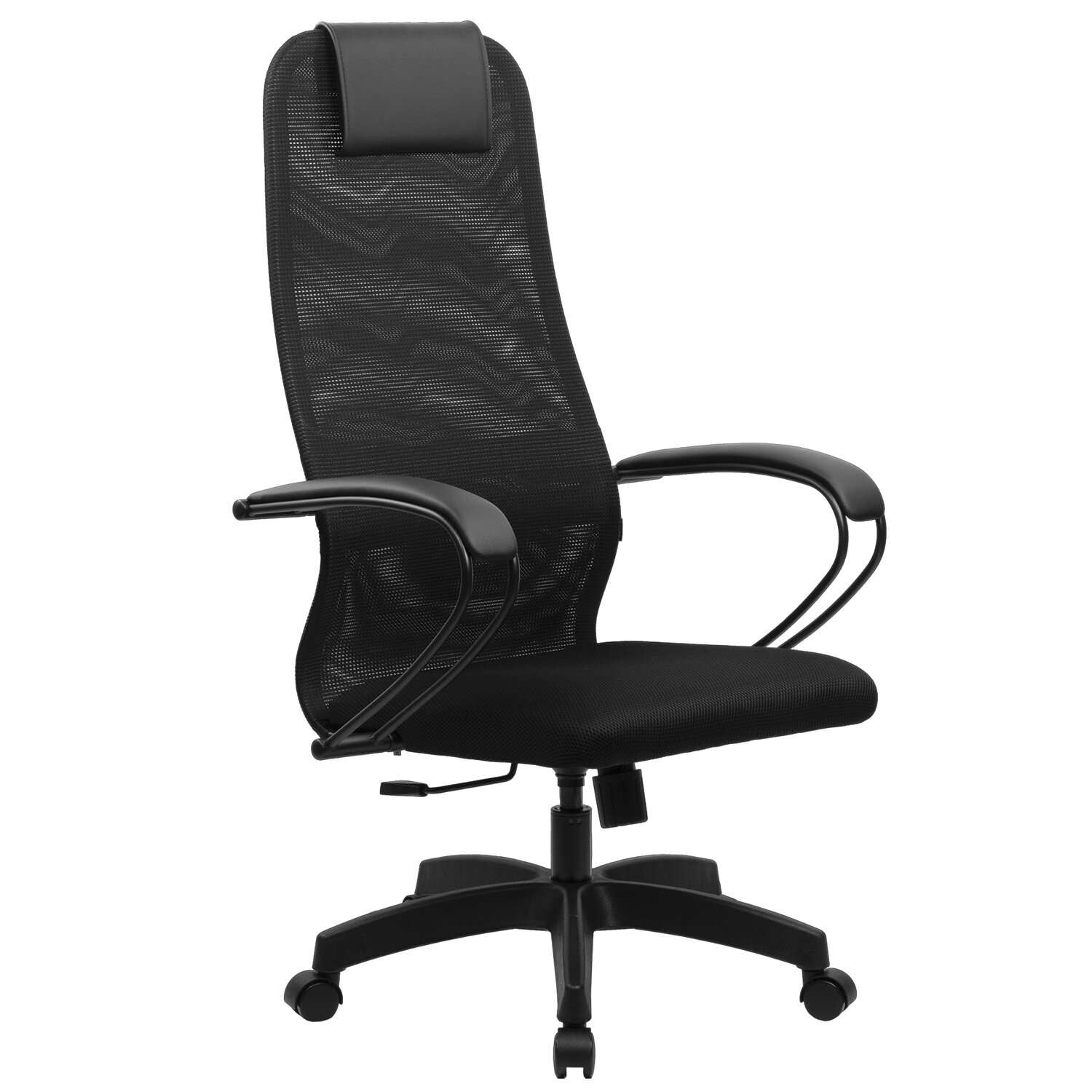Кресло компьютерное Brabix игровое офисное на колесиках тканевое черное - фото 1
