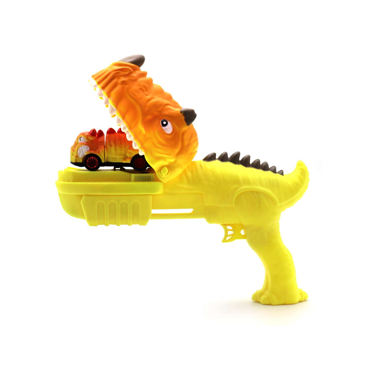 Игровой набор Speedy Dinos скоростные динозавры с 1 фрикционной машинкой и пусковым устройством желтый K02SPD003-1 K02SPD003-1 - фото 1