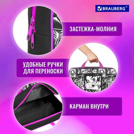 Папка сумка Brauberg для тетрадей труда рисования А4 девочке в школу