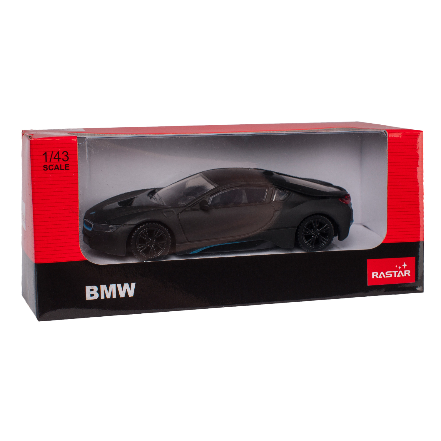 Машина Rastar BMW i8 1:43 Черная 58400 - фото 3